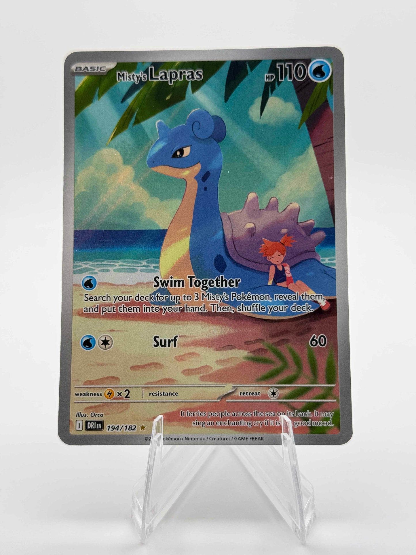 Misty's Lapras 194/182 Illustration Rare IR Destined Rivals Pokemon TCG Near Mint