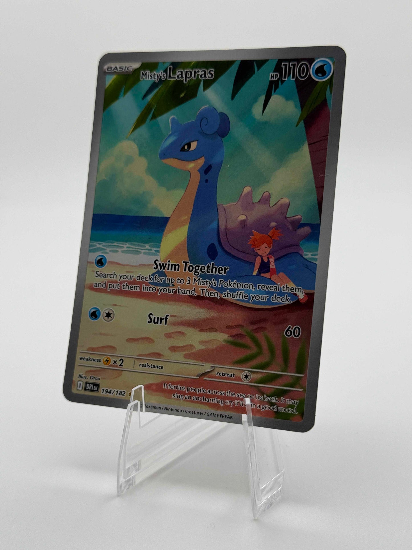 Misty's Lapras 194/182 Illustration Rare IR Destined Rivals Pokemon TCG Near Mint