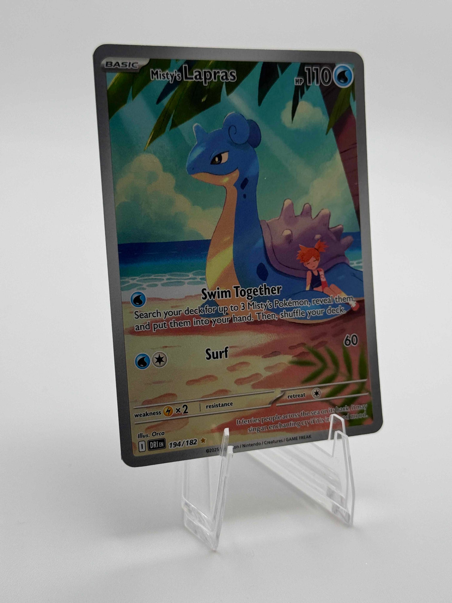 Misty's Lapras 194/182 Illustration Rare IR Destined Rivals Pokemon TCG Near Mint